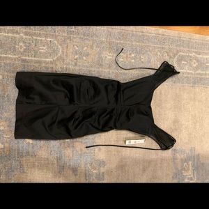 Nicole Miller sheer cap sleeve dress